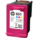 HP 651 Tri-colour Ink Cartridge