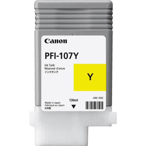 Струйный картридж Canon PFI-107 Y желтый, 130 мл, для Canon imagePROGRAF iPF670/iPF770