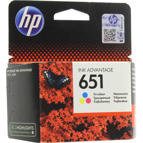 HP 651 Tri-colour Ink Cartridge