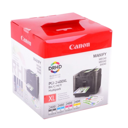 Набор картриджей Canon PGI-2400 BK/C/M/Y XL черный/голубой/пурпурный/желтый, 1х70.9 мл (черн.), 3х19.3 мл (цветн.), для Canon MAXIFY iB4040/IB4140/MB5040/MB5140/MB5340/MB5440