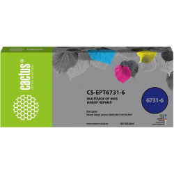 Чернила Cactus CS-EPT6731-6 T673 многоцветный набор 6x100мл для Epson L800/L810/L850/L1800
