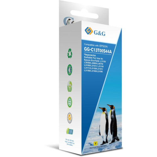 Чернила G&G GG-C13T00S44A 103Y желтый, 70 мл, для L1110/L3151/L3100/L3101/L3110/L3150