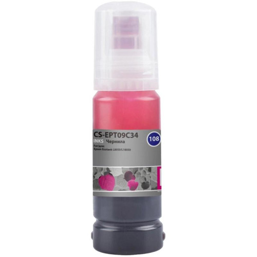 Чернила Cactus CS-EPT09C34 108 пурпурный70мл для Epson Ecotank L8050/L18050