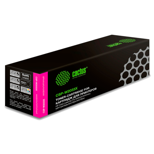 Тонер-картридж Cactus 415X пурпурный, 6000 стр., для HP LaserJet M454/MFP M479 (CSP-W2033X)
