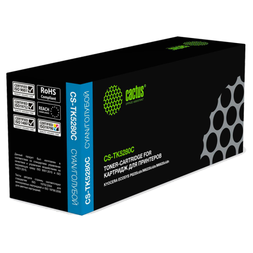 Тонер-картридж Cactus TK-5280C голубой, 11000 стр., для Kyocera Ecosys P6235cdn/M6235c (CS-TK5280C)