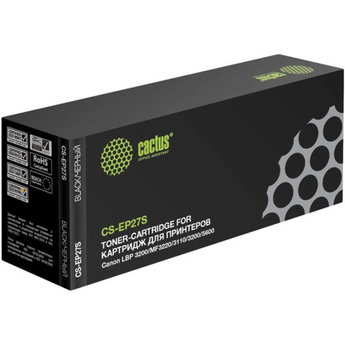 Картридж лазерный Cactus CS-EP27S EP-27 черный (2500стр.) для Canon LBP3200/MF3220/3110/3200/5600