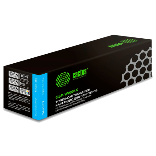 Тонер-картридж Cactus 415X голубой, 6000 стр., для HP LaserJet M454/MFP M479 (CSP-W2031X)