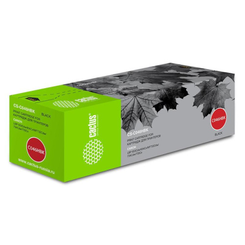 Картридж лазерный Cactus CS-C046HBK 046 H BK черный (6300стр.) для Canon LBP 653Cdw/654Cx/MF732Cdw/734Cdw/735Cx