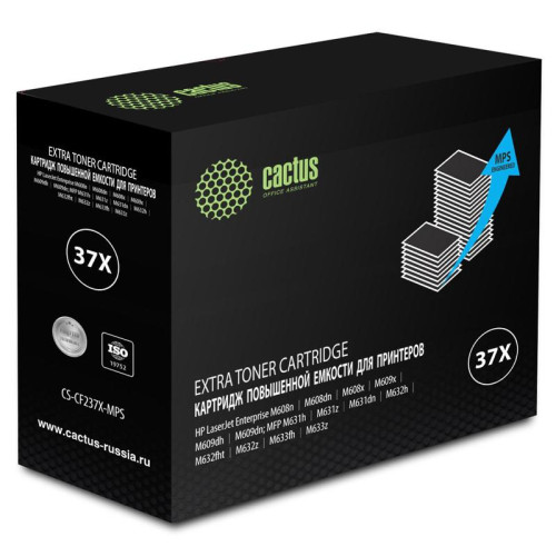 Тонер-картридж Cactus CS-CF237X-MPS черный, 50000 стр., для HP LaserJet M608n/M608dn/M609x/M631h/M631z/M632h