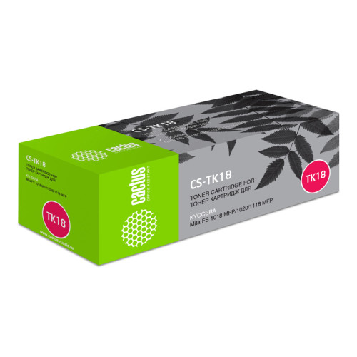-/ Картридж лазерный Cactus CS-TK18 TK-18 черный (7200стр.) для Kyocera Mita FS 1018/1020/1118