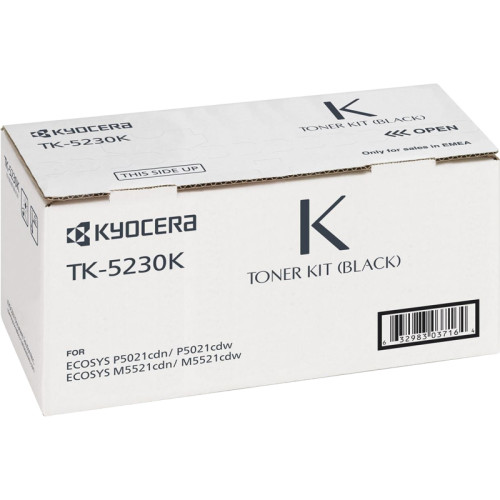 Kyocera TK-5230K, 2600 pages for Kyocera P5021cdn/cdw, M5521cdn/cdw, Black