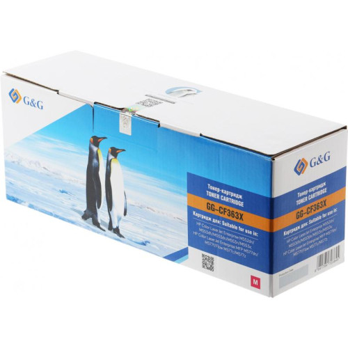 Тонер-картридж G&G GG-CF363X пурпурный, 9500 стр., для HP Color LaserJet M552dn/M553N/M553DN/M553X/M577C/M577Z/M577F/M577DN