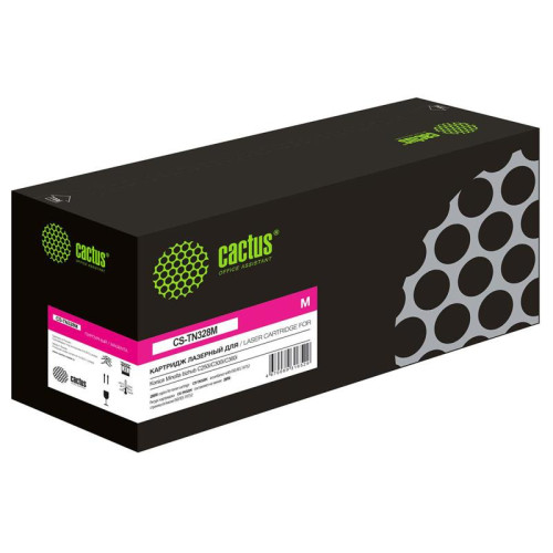 Тонер-картридж Cactus CS-TN328M пурпурный, 28000 стр., для Konica Minolta bizhub C250i/C300i/C360i