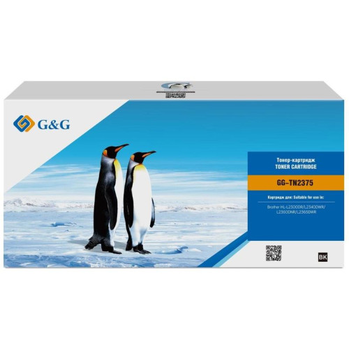 Тонер-картридж G&G GG-TN2375 черный, 2600 стр., для Brother HL-L2300DR/L2340DWR/L2360DNR/L2365DWR