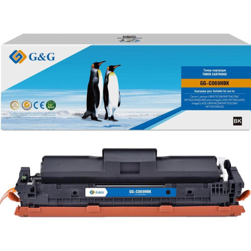Тонер-картридж G&G GG-C069HBK 069H черный, 7600 стр., для Canon I_sensys LBP673CDW/MF754CDW/MF752CDW(EUR)/imageCLASS MF756Cx(AP)/LBP674CDW/MF753CDW/MF751CDW(US)