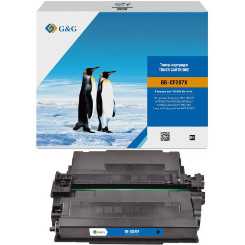 Тонер-картридж G&G GG-CF287X черный, 18000 стр., для HP LaserJet M501/M506dn/M506n/M506x/n/dn/MFP M527z/f/dn