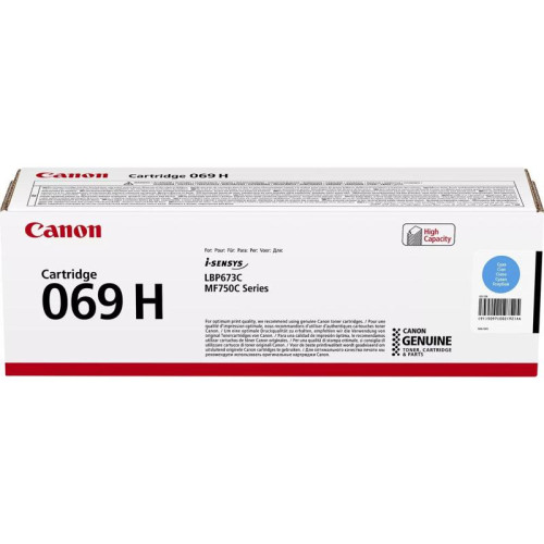 Тонер-картридж Canon 069HC голубой, 5500 стр., для Canon MF752Cdw/754Cdw/LBP673Cdw