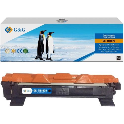 Тонер-картридж G&G GG-TN1075 TN-1050/1075/1060/1070 черный, 1000 стр., для Brother HL-1110/1112A/1210/1212/DCP-1510/1512/1610/1612/MFC-1810/1815/1910