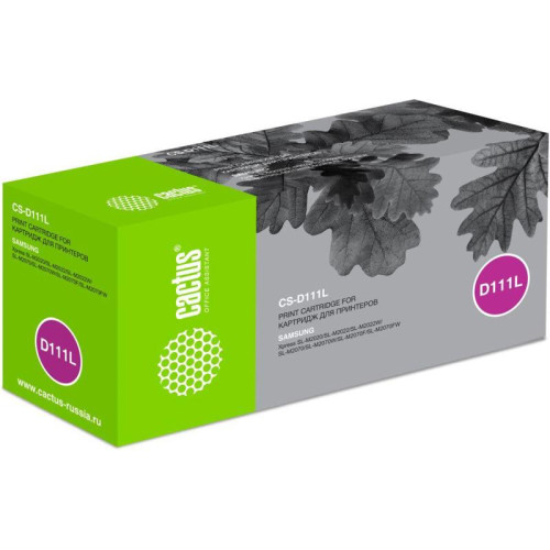 Картридж лазерный Cactus CS-D111L MLT-D111L черный (1800стр.) для Samsung Xpress M2022/M2020/M2021/M2020W/M2070/M2070FW/M2071 /M2071FH/M2021W/M2022W/M2070F/M2070W/M2071F