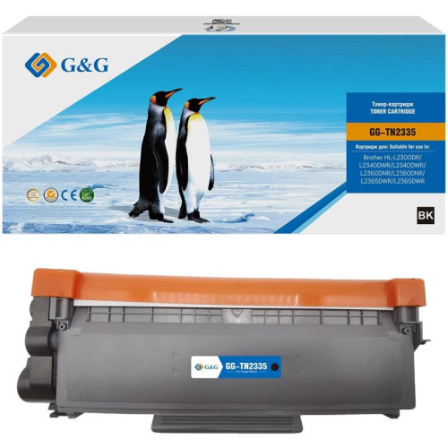 Тонер-картридж G&G GG-TN2335 TN2335 черный, 1200 стр., для Brother HL-L2300DR/L2340DWR/L2340DWR/L2360DNR/L2360DNR/L2365DWR/L2365DWR