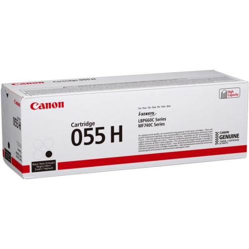 Тонер-картридж Canon 055HBK черный, 7600 стр., для Canon LBP663Cdw/LBP664Cx/MF746Cx/MF742Cdw/MF744Cdw