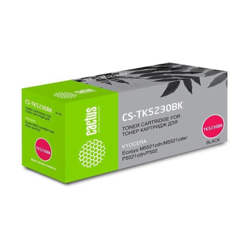 Картридж лазерный Cactus CS-TK5230BK TK-5230BK черный (2600стр.) для Kyocera Ecosys M5521cdn/M5521cdw/P5021cdn/P5021cdw