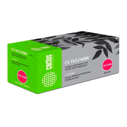 Тонер-картридж Cactus TK-5240BK черный, 4000 стр., для Kyocera Ecosys M5526cdn/M5526cd (CS-TK5240BK)