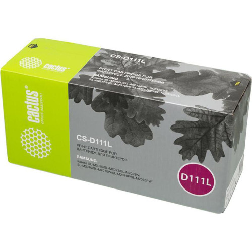 Картридж лазерный Cactus CS-D111L MLT-D111L черный (1800стр.) для Samsung Xpress M2022/M2020/M2021/M2020W/M2070/M2070FW/M2071 /M2071FH/M2021W/M2022W/M2070F/M2070W/M2071F