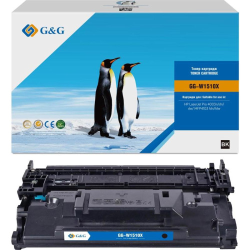 Тонер-картридж G&G GG-W1510X W1510X черный, 9500 стр., для HP LaserJet Pro 4003n/dn/dw/MFP4103 fdn/fdw