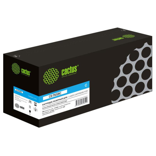 Тонер-картридж Cactus CS-TN328C голубой, 28000 стр., для Konica Minolta bizhub C250i/C300i/C360i