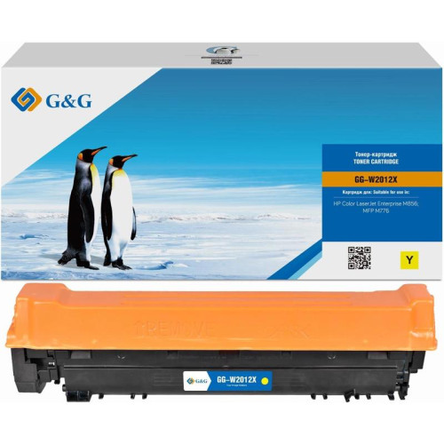 Тонер-картридж G&G GG-W2012X W2012X(659X) желтый, 29000 стр., для HP Color LaserJet Enterprise M856/MFP M776