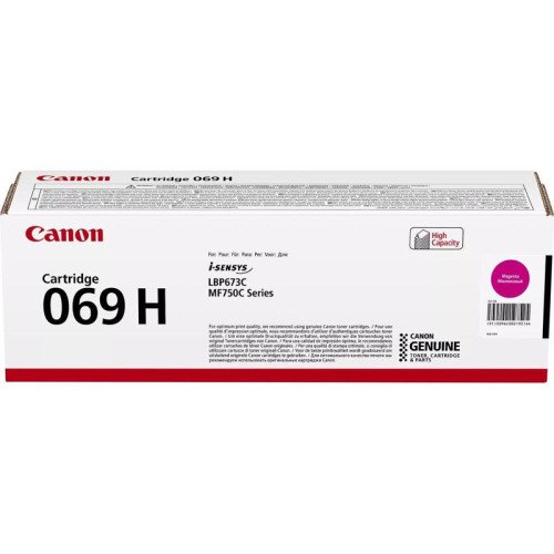 Тонер-картридж Canon 069HM пурпурный, 5500 стр., для Canon MF752Cdw/754Cdw/LBP673Cdw