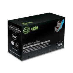 Тонер-картридж Cactus CS-CE255X-MPS черный, 15000 стр., для HP LaserJet P3015