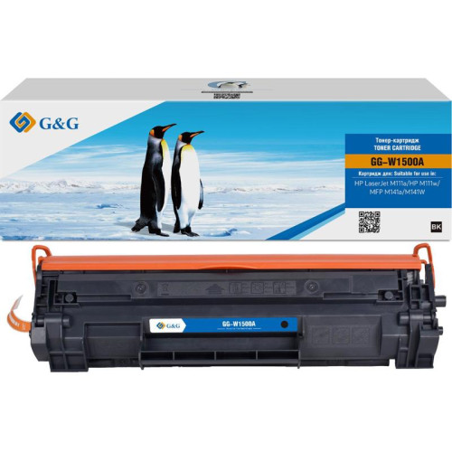 Тонер-картридж G&G GG-W1500A W1500A черный, 975 стр., для HP LaserJet M111a/M111w/MFP M141a/M141W