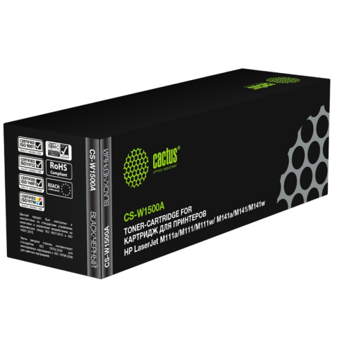 -/ Картридж лазерный Cactus CS-W1500A W1500A черный (975стр.) для HP LaserJet M111a/M111w/MFP M141a/M14