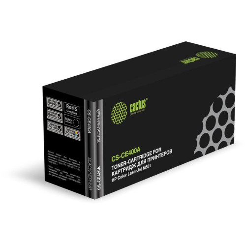 Картридж лазерный Cactus CS-CE400A CE400A черный (5500стр.) для HP CLJ M551 с чипом