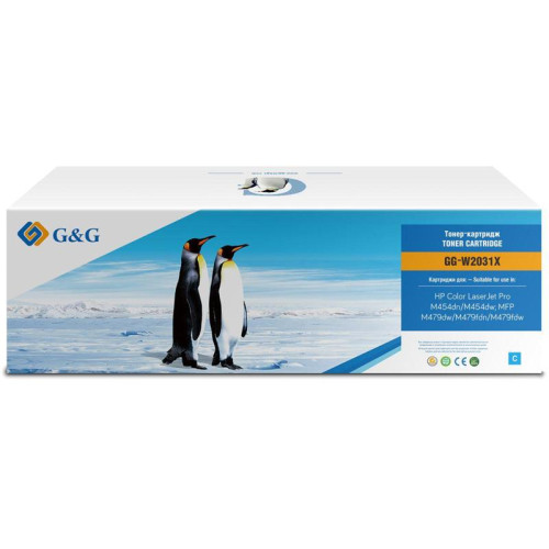 Тонер-картридж G&G GG-W2031X 415X голубой, 6000 стр., для HP LaserJet M454/MFP M479