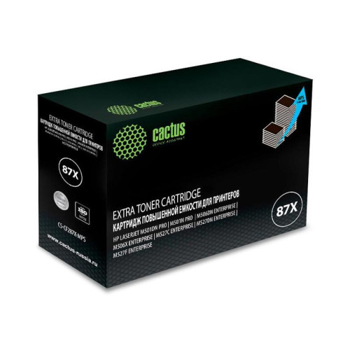 Тонер-картридж Cactus CS-CF287X-MPS черный, 24000 стр., для HP LaserJet M506dn/M506n/M506x