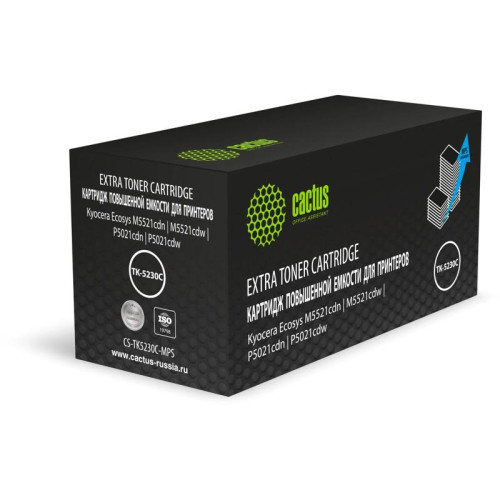 Картридж лазерный Cactus CS-TK5230C-MPS голубой (4400стр.) для Kyocera Ecosys M5521cdn/M5521cdw/P5021cdn/P5021cdw с чипом