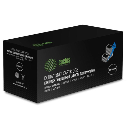 Тонер-картридж Cactus CS-CF363X-MPS пурпурный, 18000 стр., для HP Color LaserJet M552dn/M553dn/M553N/M553x