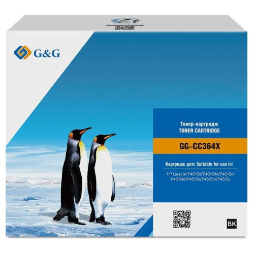 Тонер-картридж G&G GG-CC364X черный, 24000 стр., для HP LaserJet P4015/P4515