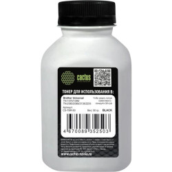 Тонер Cactus CS-TBR-50 черный флакон 50гр. для принтера Brother Universal TN-1075/1095/TN-2080/2085/2135/2235
