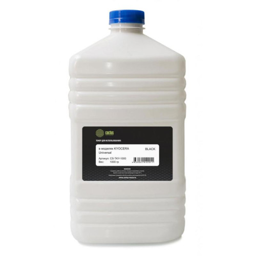 Тонер Cactus CS-TKY-1000 черный, 1000 гр., для Kyocera Universal TK-17/18/100/110/120/130/140/160/170/1100/1130/1140/1150/1160/1170/1200