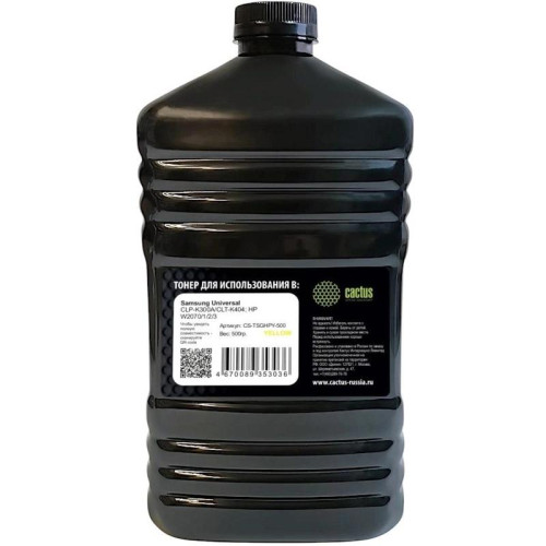 Тонер Cactus CS-TSGHPY-500 желтый флакон 500гр. для принтера Samsung CLP-K300A/CLT-K404/HP W2070/1/2/3