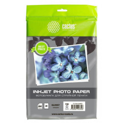 Фотобумага Cactus CS-GA415020ED A4/150г/м2/20л./белый глянцевое для струйной печати