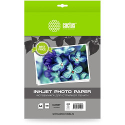 Фотобумага Cactus CS-GA4200100ED A4/200г/м2/100л./белый глянцевое для струйной печати
