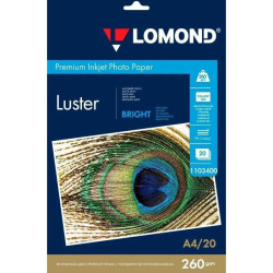 Фотобумага Lomond 1103400 A4/260г/м2/20л./ярко-белый атласное для струйной печати