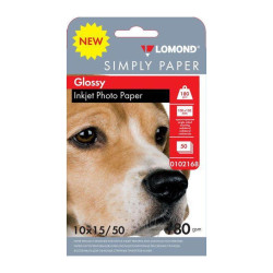 Бумага Lomond Simply 0102168 10x15/180г/м2/50л./белый CIE148% глянцевое для струйной печати