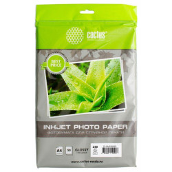 Фотобумага Cactus CS-GA423050ED A4/230г/м2/50л./белый глянцевое для струйной печати
