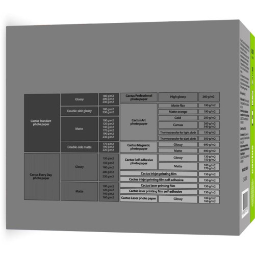 Фотобумага Cactus CS-GA6200500 A6/200г/м2/500л./белый глянцевое для струйной печати